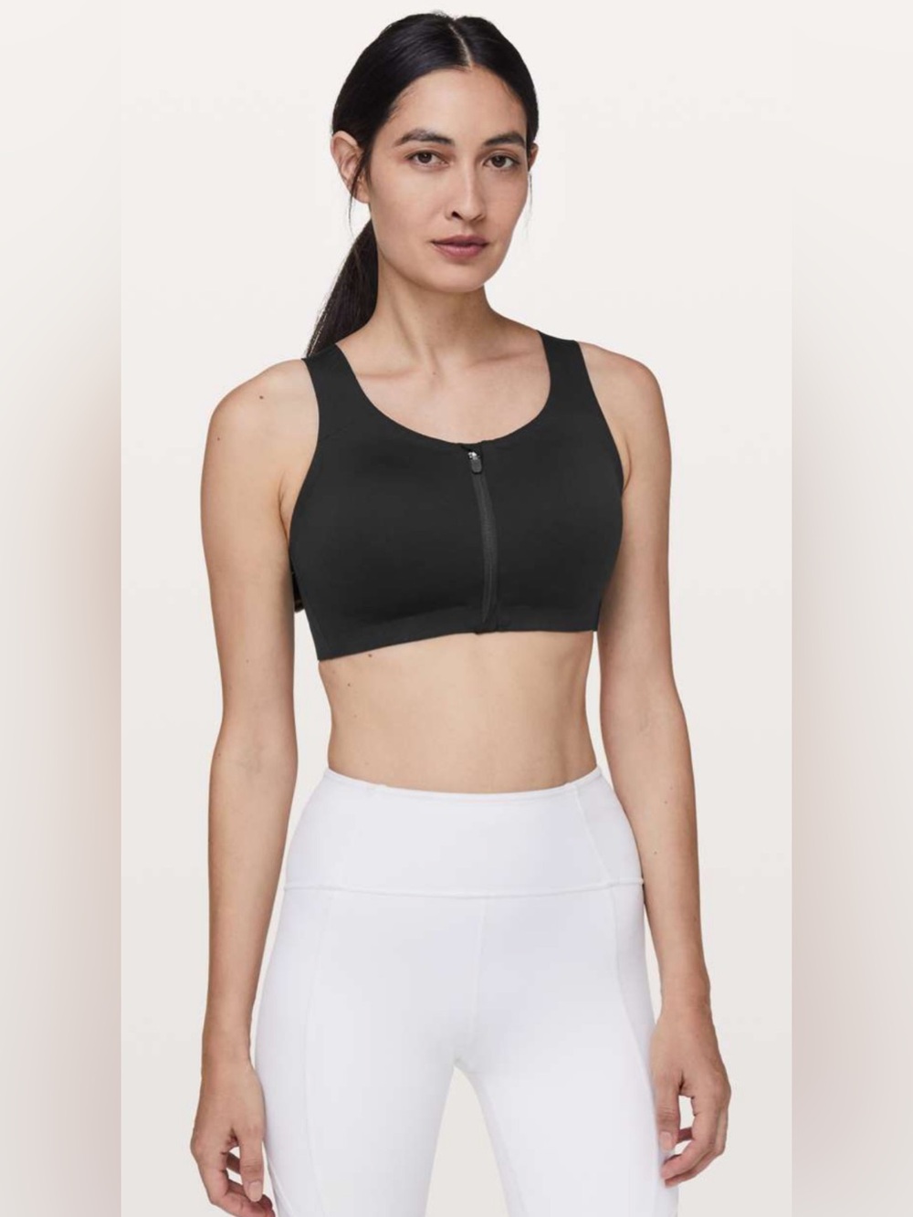 Lululemon Athletics  Black Enlite Running Front-Zip Sports Bra in Size 36DD E51